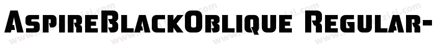 AspireBlackOblique Regular字体转换